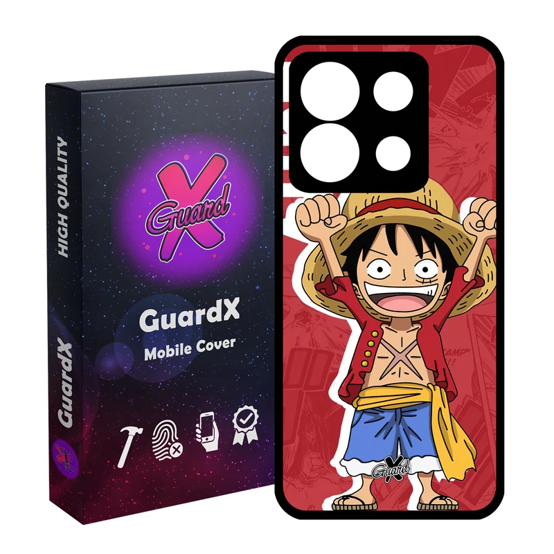 کاور گارد ایکس طرح One Piece Luffy Anime مدل Glass10470 مناسب برای گوشی موبایل شیائومی Redmi Note 13 5G