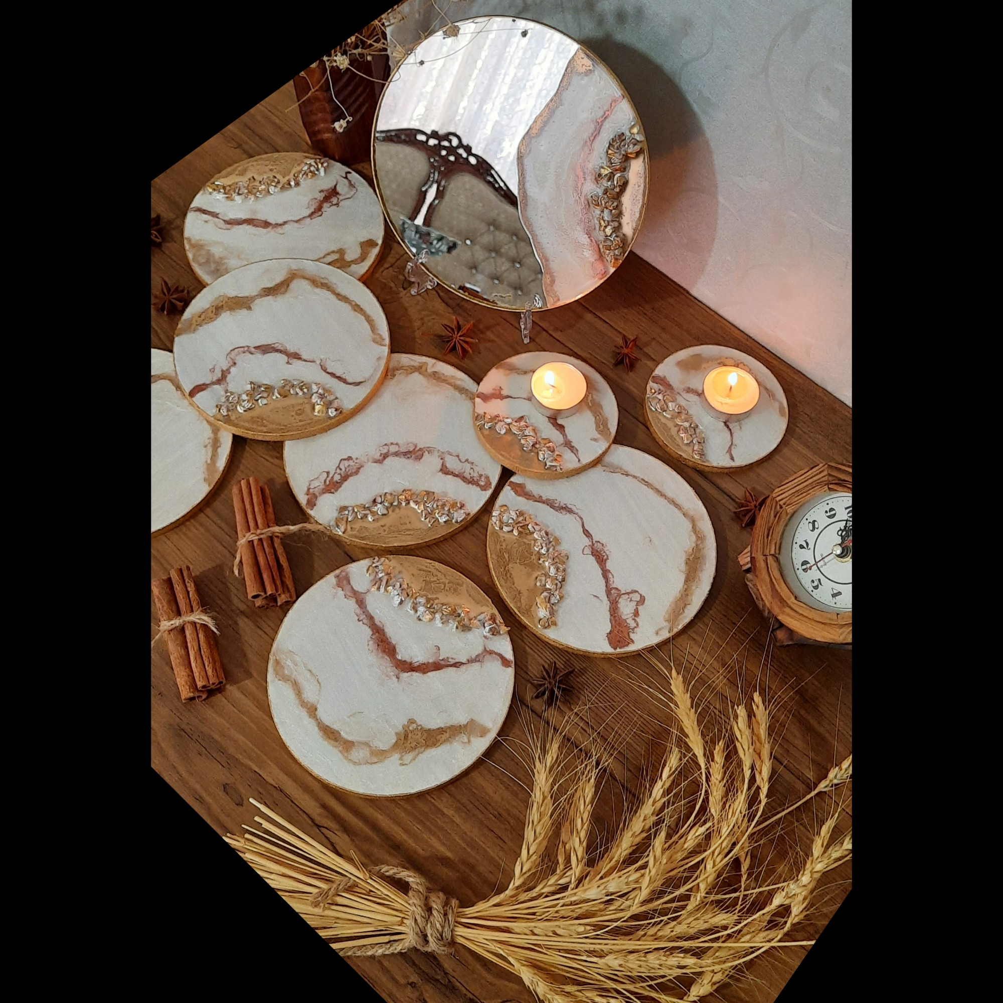 مجموعه ظروف هفت سین 9 پارچه مدل مرمر