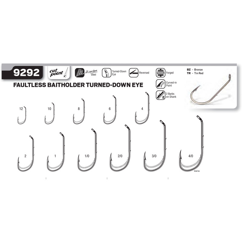قلاب ماهیگیری وی ام سی کد 9292 سایز TR 1 بسته 10 عددی