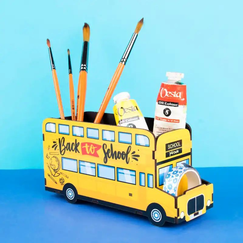 جامدادی رومیزی مدل اتوبوس طبقاتی فانتزی