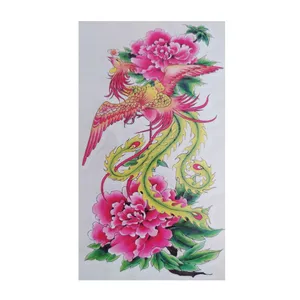 تتو موقت طرح ققنوس رنگی