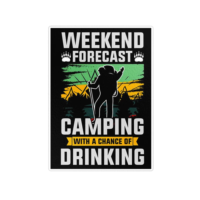     استیکر لپ تاپ ویندی دیزاین طرح camping مدل 1455