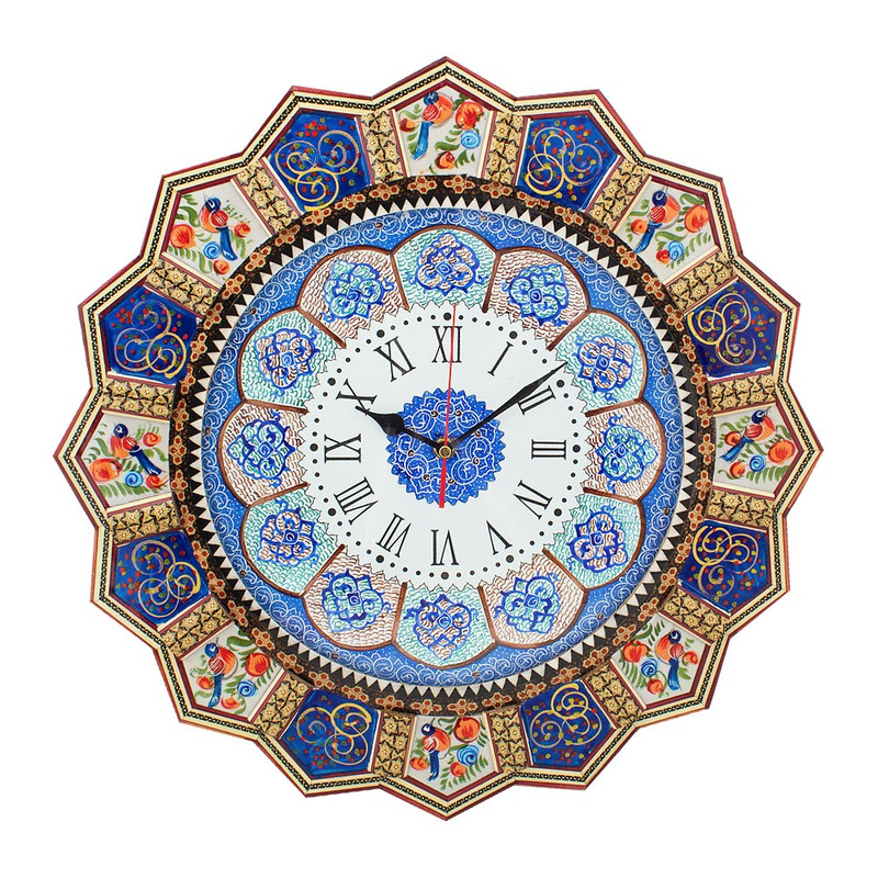 ساعت دیواری خاتم کاری مدل خورشیدی کد 48-1