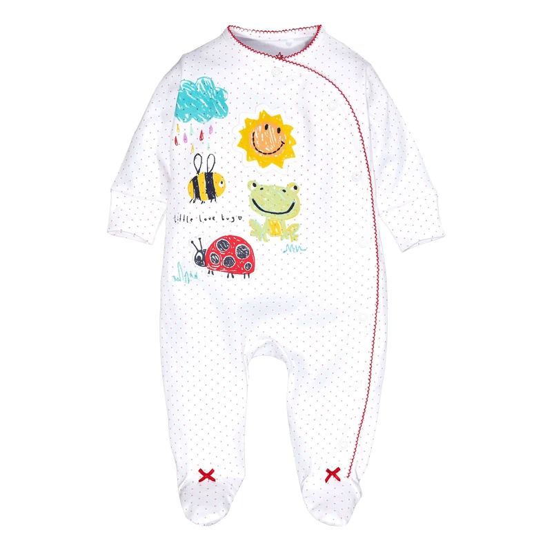 سرهمی نوزادی دخترانه نکست مدل Little Bugs کد M637