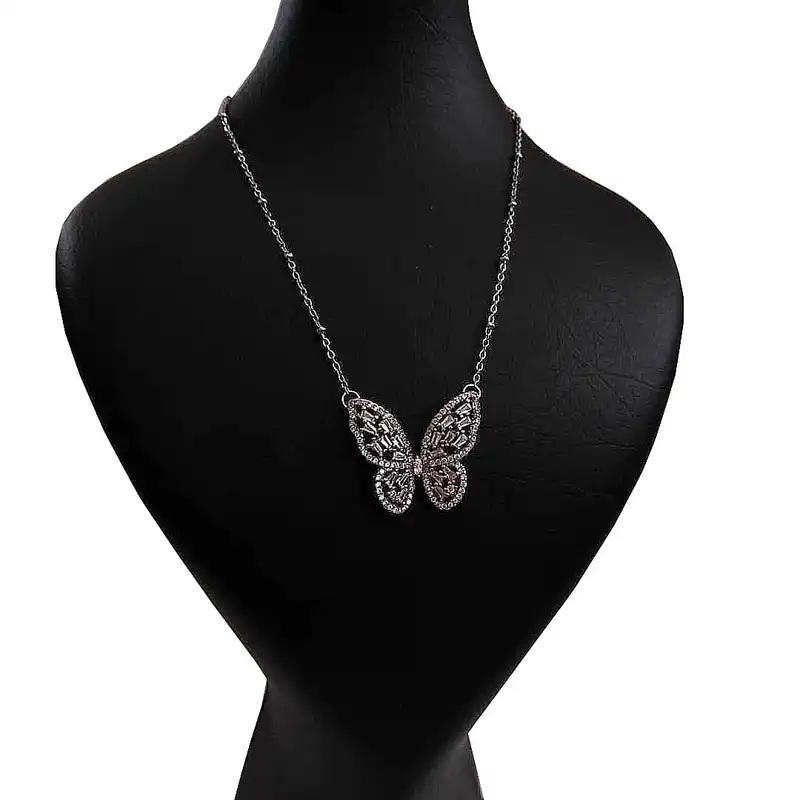 گردنبند زنانه مدل  استیل پروانه