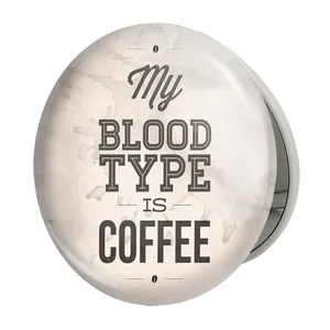 آینه جیبی خندالو طرح قهوه Coffee مدل تاشو کد 21995 