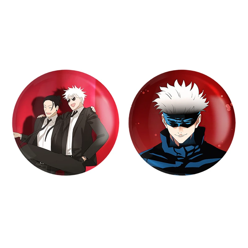 مگنت خندالو طرح گتو و گوجو و ساتورو انیمه جوجوتسو کایزن کد 1107111069 مجموعه 2 عددی