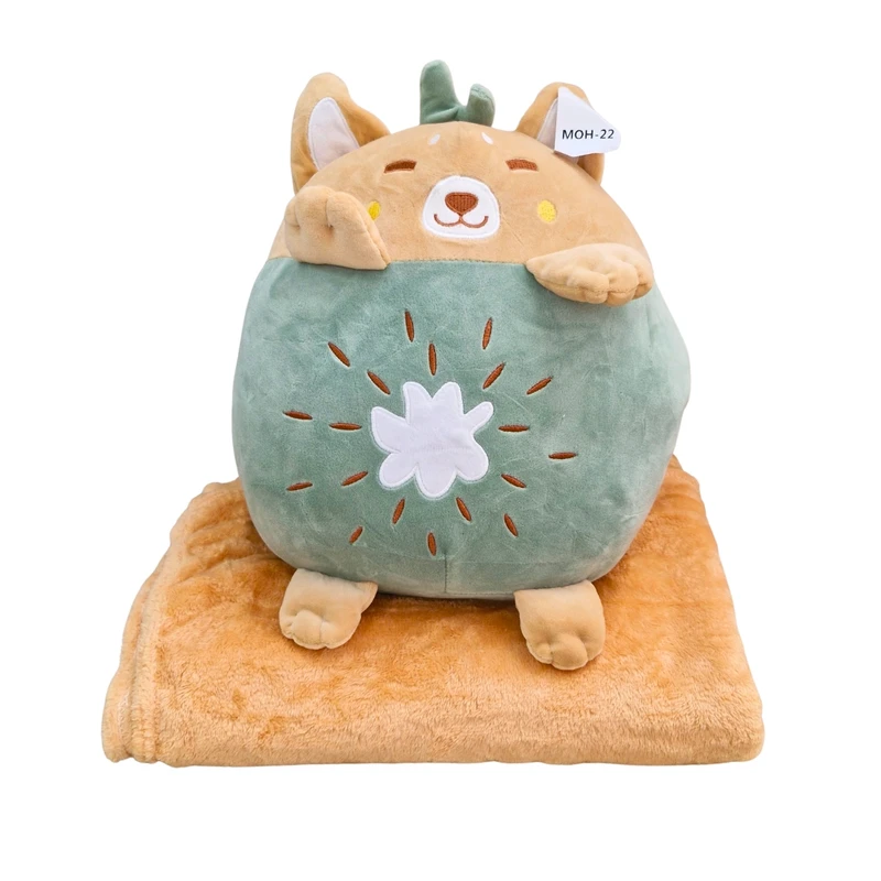 عروسک مدل خرس کد A01 ارتفاع 35 سانتی متر به همراه پتو