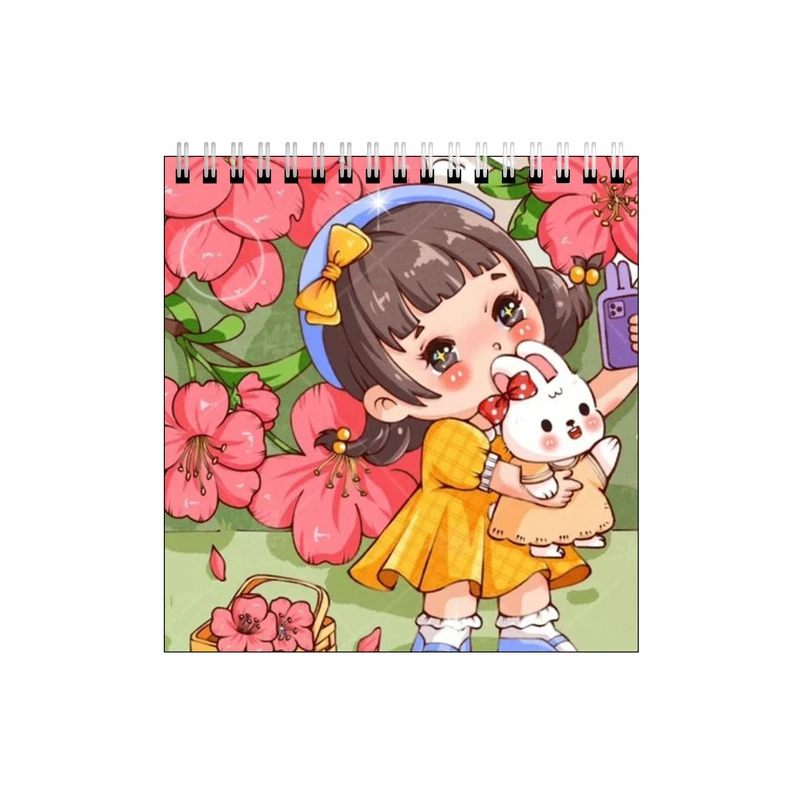 دفتر طراحی طرح دختر و خرگوش و سلفی کد 4811760