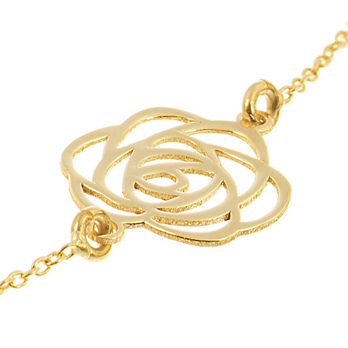 النگو طلا 18 عیار زنانه مدل گل رز کد GB023