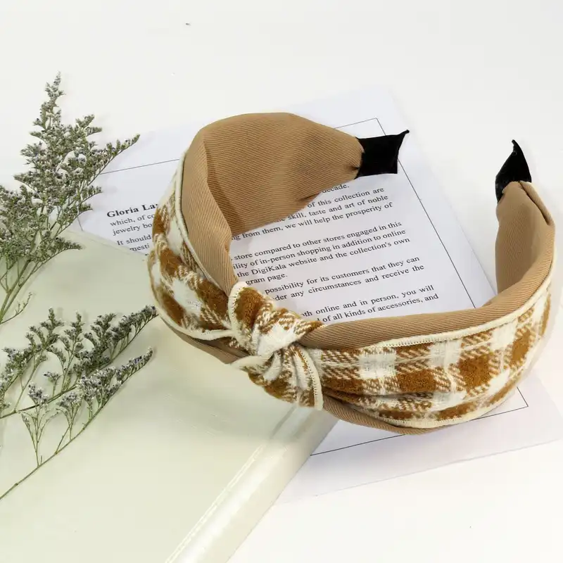 تل مو زنانه مدل چهار خانه موهر کد G_Lnd_446