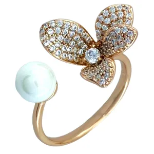 انگشتر زنانه ژوپینگ مدل گل کد R4105