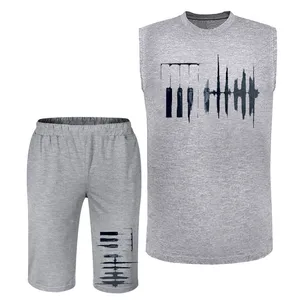 ست تاپ و شلوارک مردانه مدل پیانو A259