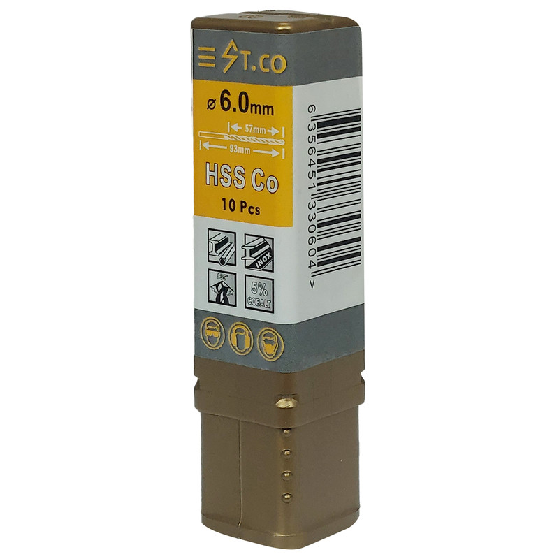 مته کبالت اس تی کو مدل HSSCO سایز 6 میلیمتر