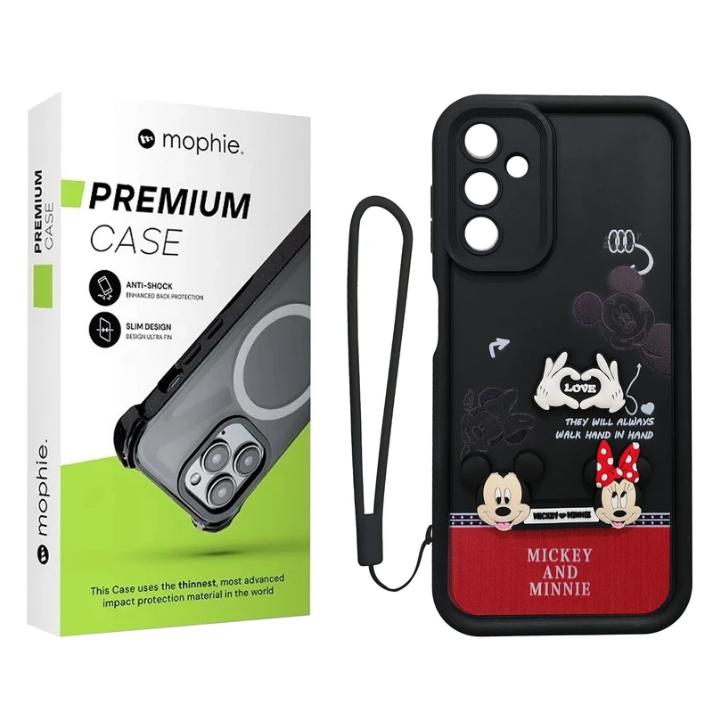 کاور موفی مدل Silicone Puffer Minni Mouse Strap مناسب برای گوشی موبایل سامسونگ Galaxy A25 به همراه بندآویز