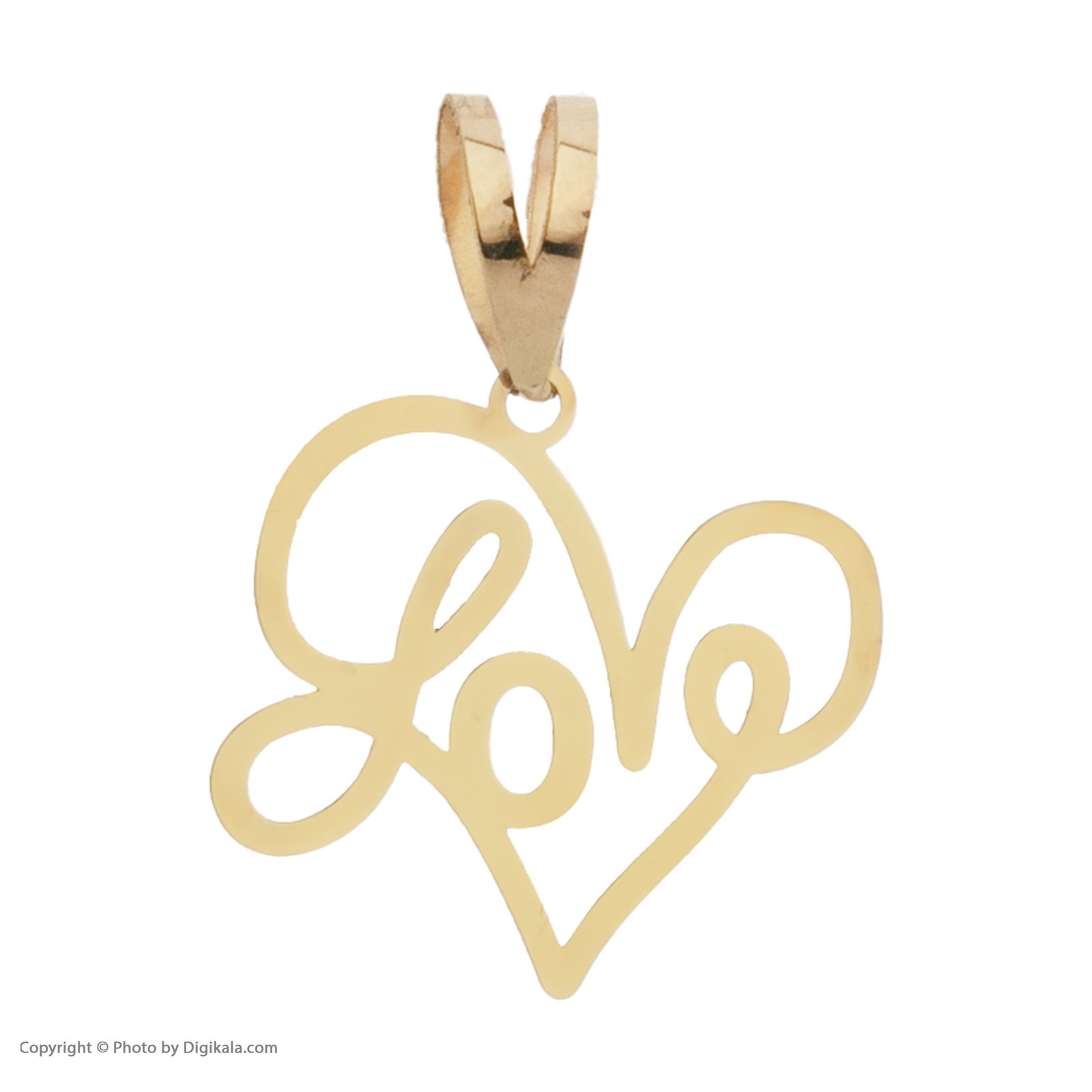 آویز گردنبند طلا 18 عیار زنانه مایا ماهک مدل MM381078 طرح قلب و لاو -  - 2