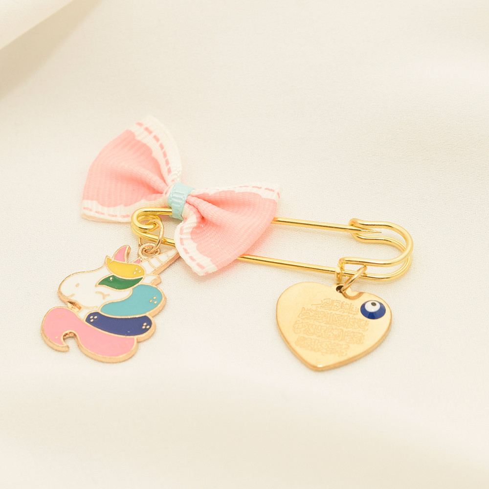 سنجاق سینه دخترانه دلنار گالری مدل یونیکورن چشم نظر وان یکاد