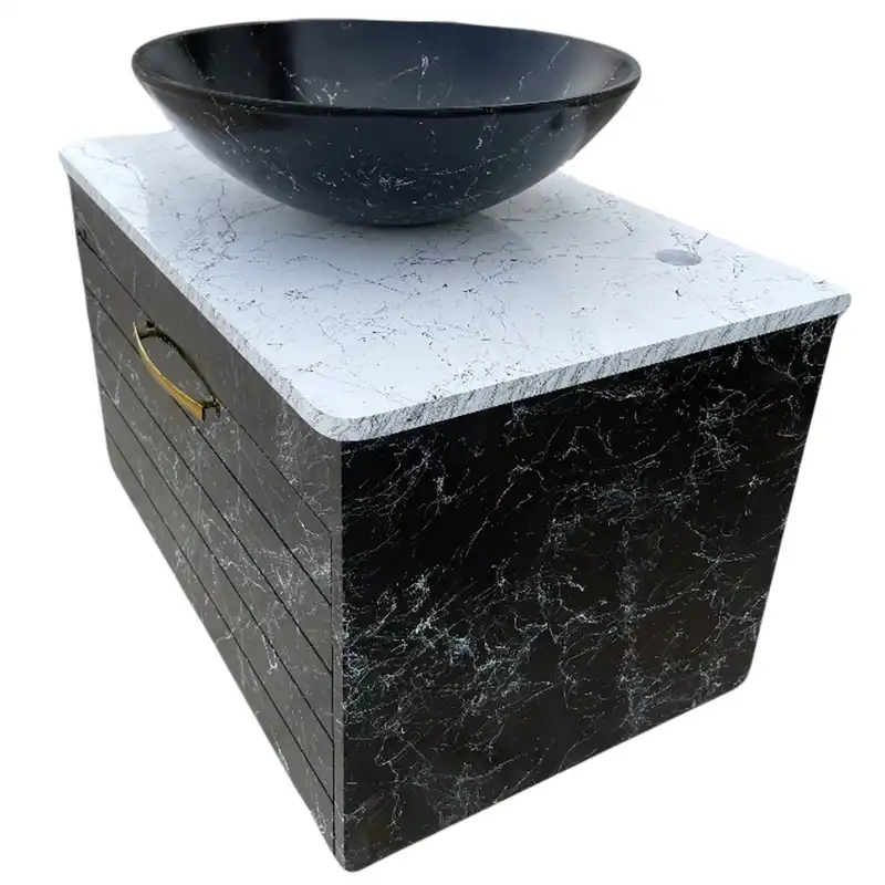 ست کابینت و روشویی سیتکا مدل S-R002 به همراه آینه و باکس