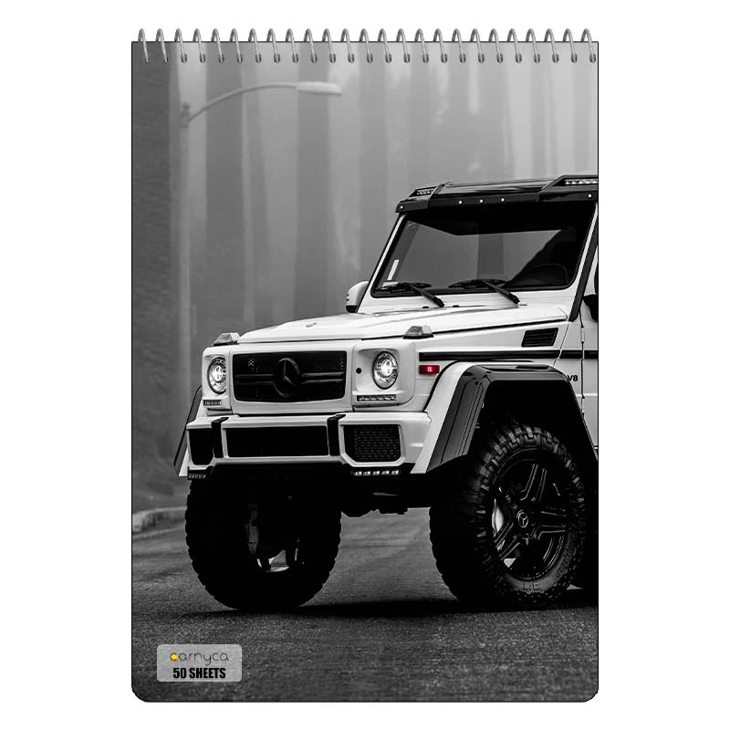 دفتر نقاشی 50 برگ سیمی کارنیکا طرح جی واگن G‑Wagon کد 59137