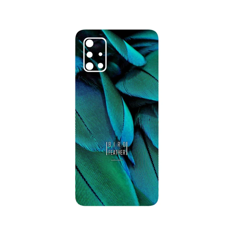 برچسب پوششی ماهوت مدل Green Feather مناسب برای گوشی موبایل سامسونگ Galaxy A71