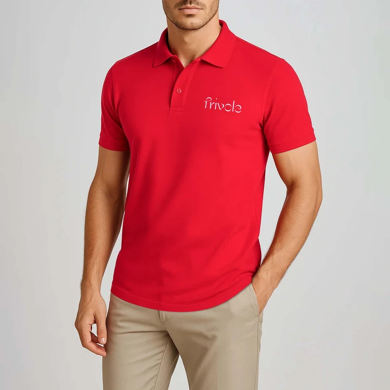 پولوشرت آستین کوتاه مردانه مدل X83 رنگ قرمز