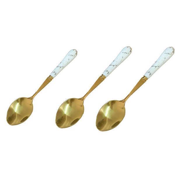 قاشق چایی خوری طرح ماربل مدل 268 مجموعه 3 عددی