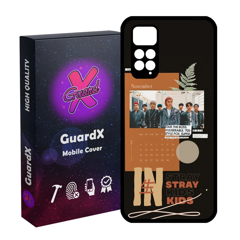کاور گارد ایکس طرح Stray Kids مدل Glass10688مناسب برای گوشی موبایل شیائومی Redmi Note 11S/ Note 11 4G