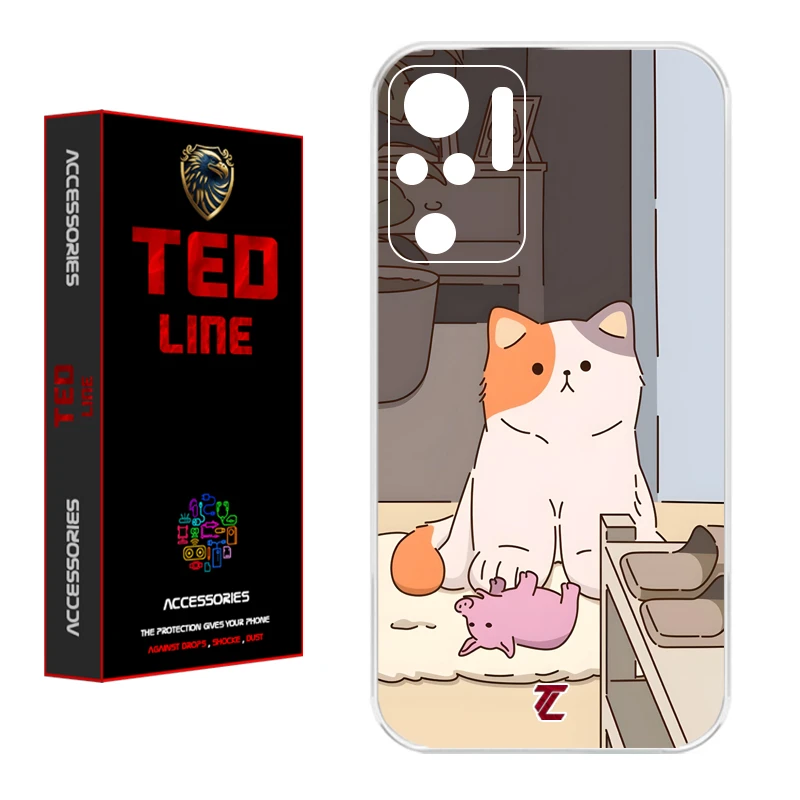 کاور تدلاین طرح گربه کد 1192 مناسب برای گوشی موبایل شیائومی Redmi Note 10 4G / Note 10S / Poco M5S