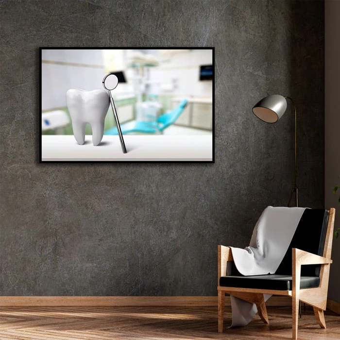 تابلو بکلیت طرح دندانپزشکی مدل B-D2106 فریم مشکی