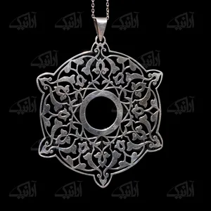 ‎گردنبند‎ ‎‎مشبک‎ ‎‎نقره آرانیک طرح ‎اسلیمی‎ ‎ ‎‎مدل 1510500008
