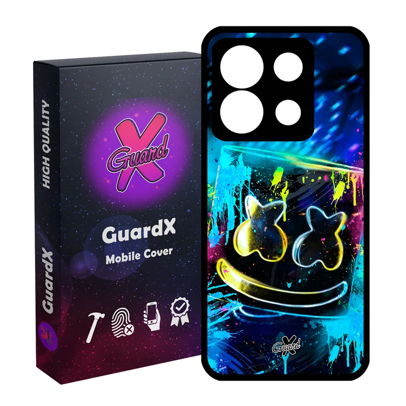 کاور گارد ایکس طرح Marshmello مدل Glass10104 مناسب برای گوشی موبایل شیائومی Redmi Note 13 5G
