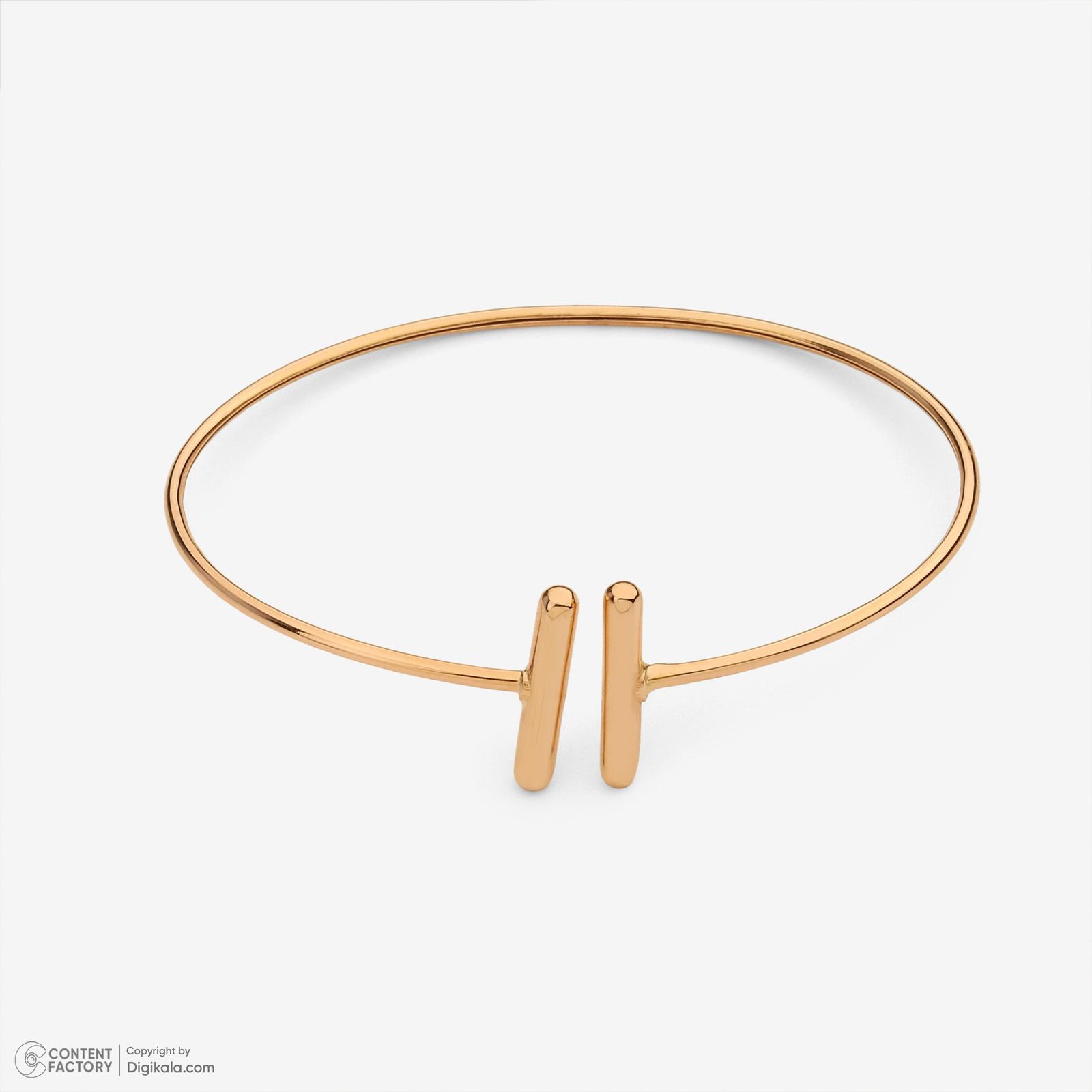 بنگل طلا 18 عیار زنانه حافا گلد مدل T کد bn008 - - 6