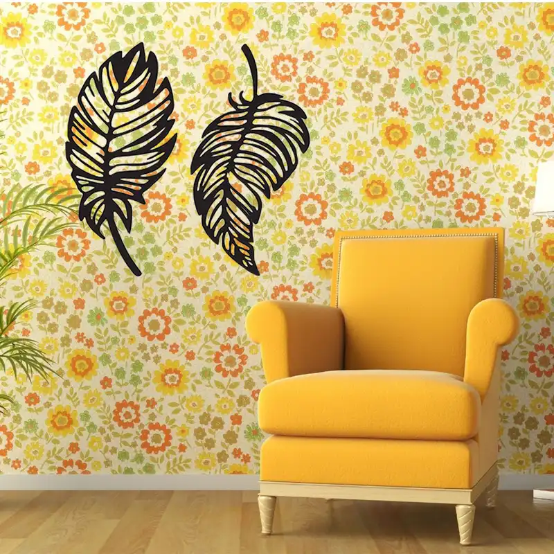 دیوارکوب مدل چوبی برگ مجموعه دو عددی