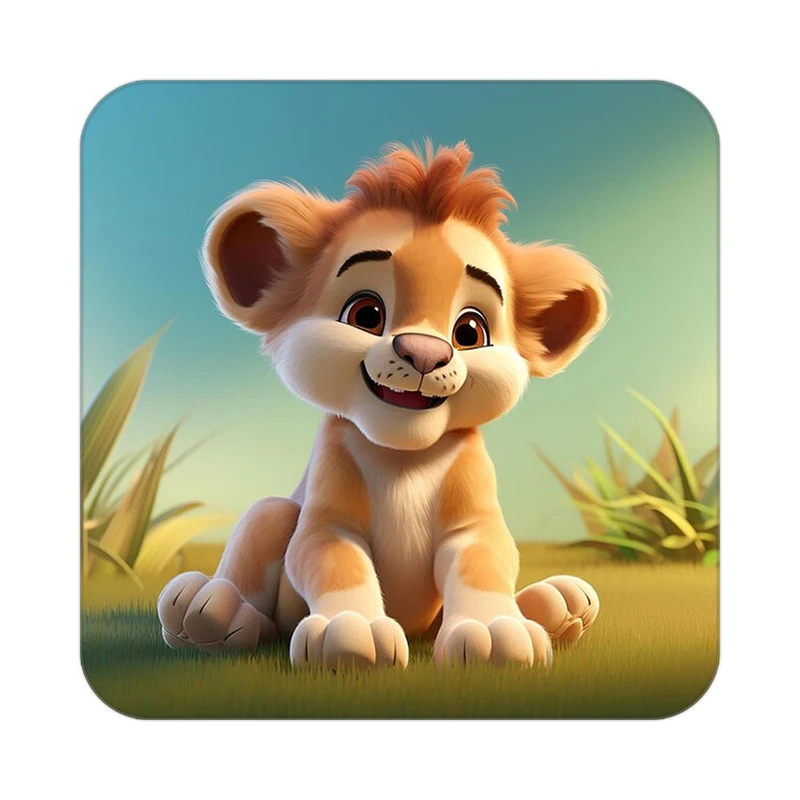 زیر لیوانی کاکتی طرح شیر مدل mp22892