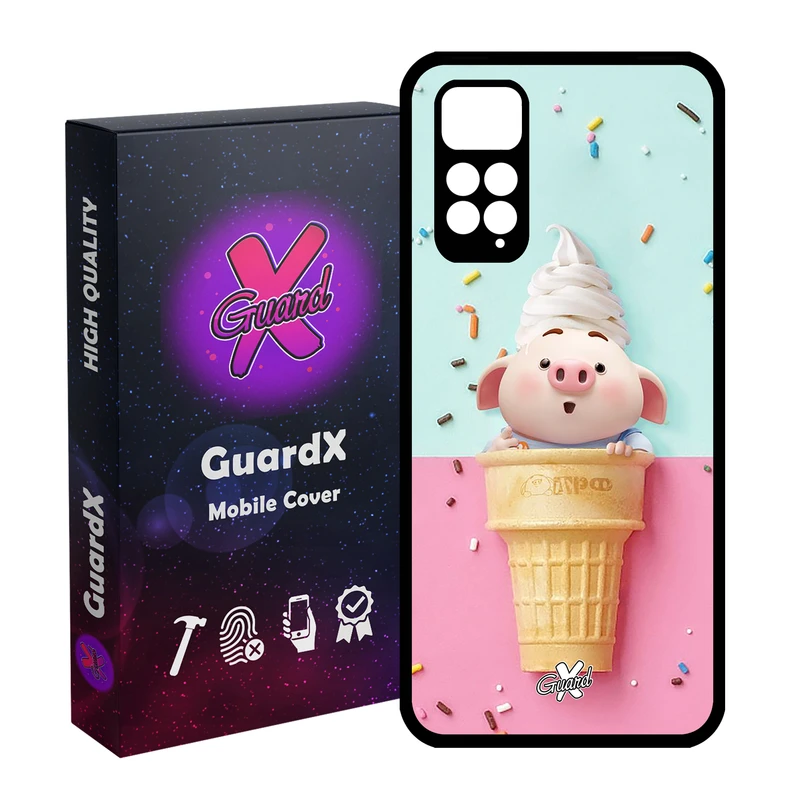 کاور گارد ایکس طرح Pig مدل Glass10026 مناسب برای گوشی موبایل شیائومی Redmi Note 11S/ Note 11 4G