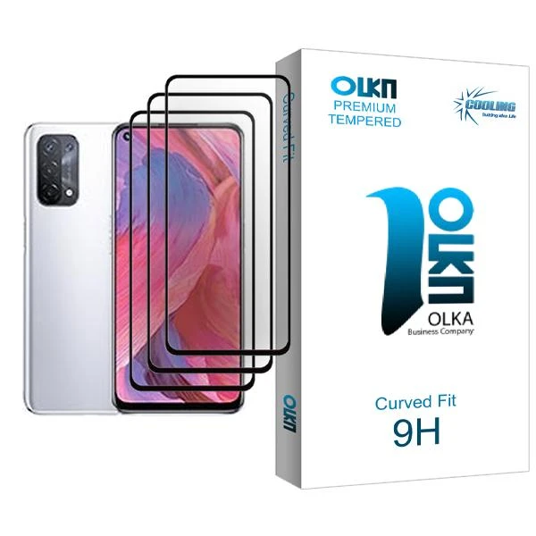 محافظ صفحه نمایش کولینگ مدل Olka Glass MIX003 مناسب برای گوشی موبایل اوپو A74 5G بسته سه عددی