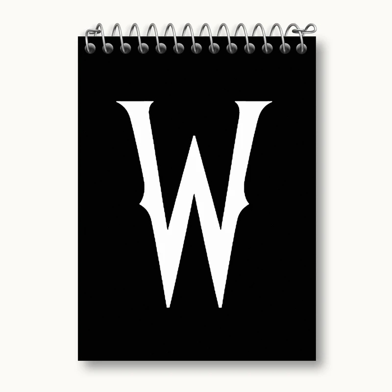 دفتر یادداشت 50 برگ خندالو مدل سریال ونزدی Wednesday کد 25274