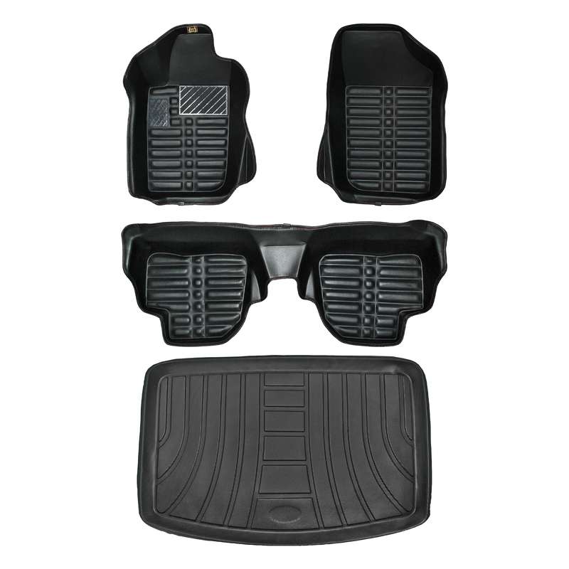 کفپوش پنج بعدی خودرو پانیذ مدل EVA مناسب برای  پژو 206 به همراه کفپوش صندوق