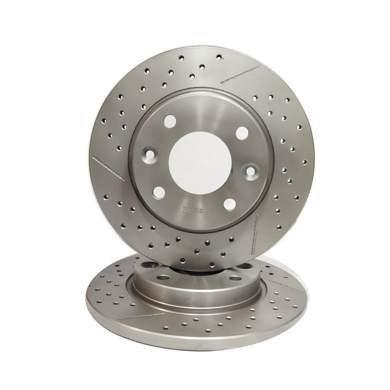 دیسک ترمز چرخ عقب کاردینال مدل سوراخ دار مناسب برای پژو 206TU5 بسته 2 عددی