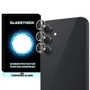 محافظ لنز دوربین گلستیک مدل Ring Metal Diamond مناسب برای گوشی موبایل سامسونگ Galaxy A54 5G