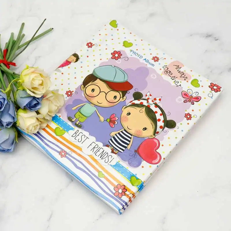 آلبوم عکس کودک مدل چسبی طرح دختر و پسر