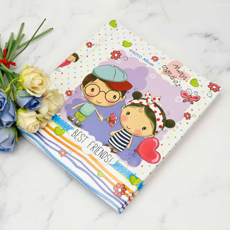 آلبوم عکس کودک مدل چسبی طرح دختر و پسر