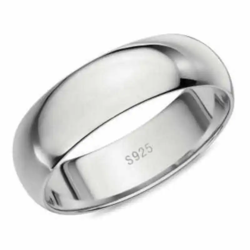 انگشتر نقره زنانه مدل حلقه رینگ ساده کد ۶