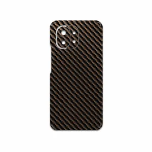 MAHOOT Glossy-Brown-Fiber Cover Sticker for Xiaomi Mi 11 5G