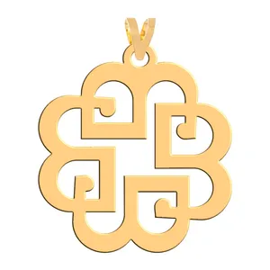 آویز گردنبند طلا 18 عیار زنانه فرشته مدل اسلیمی WNL-000043