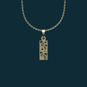 گردنبند طلا 18 عیار زنانه مدوپد مدل گل کد AA2-1-1040