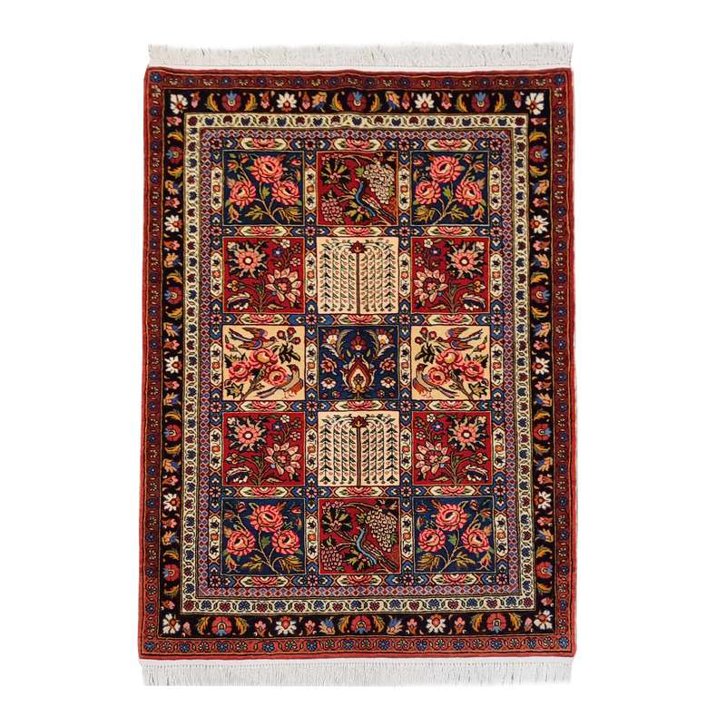 فرش دستباف یک و نیم متری طرح خشتی مدل AA113