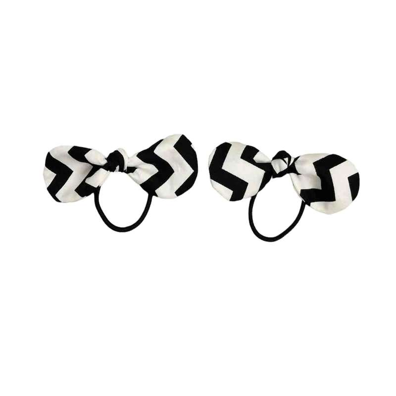 کش مو دخترانه مدل پاپیون گره ای کد 23 مجموعه 2 عددی