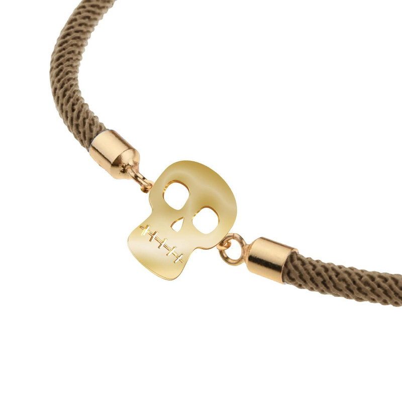 دستبند طلا 18 عیار زنانه مدوپد مدل جمجمه کد D17-10301