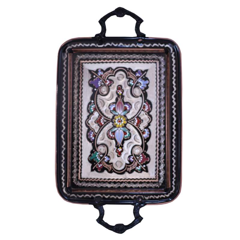سینی میناکاری مسی مدل7 نفره کد 052
